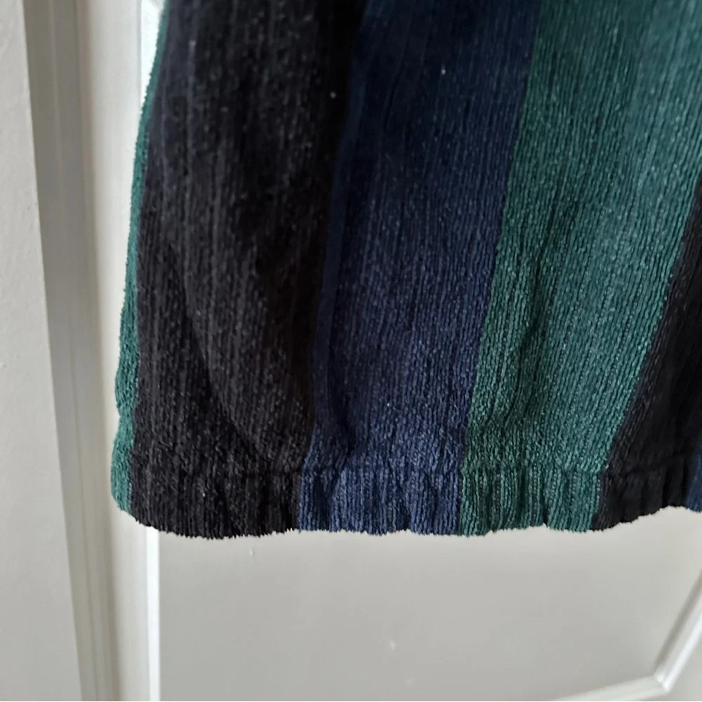 Vintage 80s/90s Claybrooke Green Blue Thick Terrycloth Robe Unisex One Size Bath - Picture 14 of 16